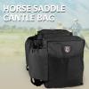 Harrison Howard Equestrian Western Saddle Bag Nylon Water Bottle/Gear Carrier Convenient Saddle Bag Black(Black)
