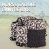 Harrison Howard Equestrian Western Saddle Bag Nylon Water Bottle/Gear Carrier Convenient Saddle Bag Black(Classic Leopard)