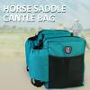 Harrison Howard Equestrian Western Saddle Bag Nylon Water Bottle/Gear Carrier Convenient Saddle Bag Black(Dark Teal)