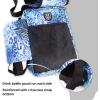 Harrison Howard Equestrian Western Saddle Bag Nylon Water Bottle/Gear Carrier Convenient Saddle Bag Black(Icyblue Leopard)