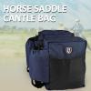Harrison Howard Equestrian Western Saddle Bag Nylon Water Bottle/Gear Carrier Convenient Saddle Bag Black(Navy)