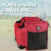 Harrison Howard Equestrian Western Saddle Bag Nylon Water Bottle/Gear Carrier Convenient Saddle Bag Black(Red)