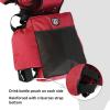Harrison Howard Equestrian Western Saddle Bag Nylon Water Bottle/Gear Carrier Convenient Saddle Bag Black(Red)