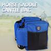 Harrison Howard Equestrian Western Saddle Bag Nylon Water Bottle/Gear Carrier Convenient Saddle Bag Black(Royal Blue)