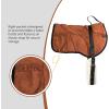 Harrison Howard Ergonomically Designed Correct Bareback Pad with Side Pockets Extra Thick Center for Maximum Support Anti-Slip Bareback Pad Comes with Matching Girth(Brown)