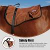 Harrison Howard Ergonomically Designed Correct Bareback Pad with Side Pockets Extra Thick Center for Maximum Support Anti-Slip Bareback Pad Comes with Matching Girth(Brown)