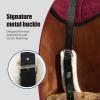 Harrison Howard Ergonomically Designed Correct Bareback Pad with Side Pockets Extra Thick Center for Maximum Support Anti-Slip Bareback Pad Comes with Matching Girth(Burgundy)