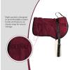 Harrison Howard Ergonomically Designed Correct Bareback Pad with Side Pockets Extra Thick Center for Maximum Support Anti-Slip Bareback Pad Comes with Matching Girth(Burgundy)