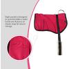 Harrison Howard Ergonomically Designed Correct Bareback Pad with Side Pockets Extra Thick Center for Maximum Support Anti-Slip Bareback Pad Comes with Matching Girth(Vibrant Red)