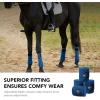 Harrison Howard Essential Horse Polo Leg Wraps Soft Fleece Leg Bandage Set of 4-Deep Blue