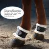Harrison Howard Essential Premium Horse Pastern Wraps with Berber Fleece Lining Sold in Pairs Black(Black)