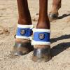 Harrison Howard Essential Premium Horse Pastern Wraps with Berber Fleece Lining Sold in Pairs Black(Blue)