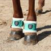 Harrison Howard Essential Premium Horse Pastern Wraps with Berber Fleece Lining Sold in Pairs Black(Mint)