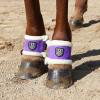 Harrison Howard Essential Premium Horse Pastern Wraps with Berber Fleece Lining Sold in Pairs Black(Purple)