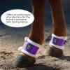 Harrison Howard Essential Premium Horse Pastern Wraps with Berber Fleece Lining Sold in Pairs Black(Purple)
