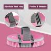 Harrison Howard Flexible Finish Horse Grooming Brush – Bendable, Comfortable Hold, Light Blue(Cherry Pink)