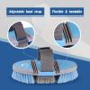 Harrison Howard Flexible Finish Horse Grooming Brush – Bendable, Comfortable Hold, Light Blue(Light Blue)