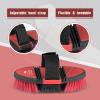 Harrison Howard Flexible Finish Horse Grooming Brush – Bendable, Comfortable Hold, Light Blue(Red)