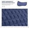 Harrison Howard Half Pad Pressure Relief Injury Prevention for Horses, Contoured Fit, Breathable Horse Riding Saddle Pad(navy)