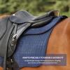 Harrison Howard Half Pad Pressure Relief Injury Prevention for Horses, Contoured Fit, Breathable Horse Riding Saddle Pad(navy)
