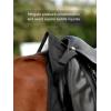 Harrison Howard Half Saddle Pad for Horses, Breathable Shock Absorbing English Saddle Pad for Jumping, Training & Eventing(Black)