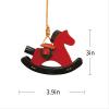 Harrison Howard Hanging Rocking Horse Decoration for Horse Lovers Decor Piece Equestrian Theme Hanging Leather Rocking Horse Piece…(Red)