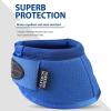 Harrison Howard Horse Bell Boots Overreach Bell Boots No-Turn Bell Boots for Horse-Durable Protective Hoof Boot(Blue)