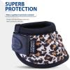 Harrison Howard Horse Bell Boots Overreach Bell Boots No-Turn Bell Boots for Horse-Durable Protective Hoof Boot(Leopard Print)