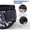 Harrison Howard Horse Bell Boots Overreach Bell Boots No-Turn Bell Boots for Horse-Durable Protective Hoof Boot(Leopard Print)