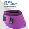 Harrison Howard Horse Bell Boots Overreach Bell Boots No-Turn Bell Boots for Horse-Durable Protective Hoof Boot(Purple)