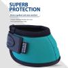 Harrison Howard Horse Bell Boots Overreach Bell Boots No-Turn Bell Boots for Horse-Durable Protective Hoof Boot(Teal)