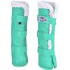 Harrison Howard Horse Fly Boots with Fleece Trim Durable Breathable Cool Mesh Adjustable Closure(Mint)