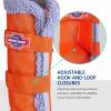 Harrison Howard Horse Fly Boots with Fleece Trim Durable Breathable Cool Mesh Adjustable Closure(Vibrant Orange)