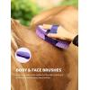 Harrison Howard Horse Grooming Kit 9-Piece Equine Care Series Horse Brush Sets with Organizer Tote Bag Tack Room Supplies Shedding Grooming Massaging Tools Purple(Purple)