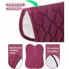 Harrison Howard Horse Half Pad – Shock-Absorbing, Soft & Breathable English Saddle Pad for Horses(Burgundy)