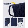 Harrison Howard Horse Half Pad – Shock-Absorbing, Soft & Breathable English Saddle Pad for Horses(Navy)