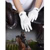 Harrison Howard Kids Horse Riding Gloves Comfortable Grip for Boys and Girls Horseback Riding Running or Cycling Lightweight Equestrian Gloves(white)