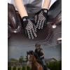 Harrison Howard Kids Horse Riding Mesh Gloves Comfortable Grip for Horse Riding, Running Girl Gloves(black)