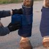 Harrison Howard Medicine-Retaining Shock-Absorbing Pressure Sores Prevention Quilted Leg Wraps for Horse Set of 4-Navy L(Navy)