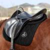 Harrison Howard Mesh Riding Half Pad for English Saddle Comfortable Cushioning Reduce Pressure on Horse’s Back(Black)