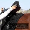 Harrison Howard Mesh Riding Half Pad for English Saddle Comfortable Cushioning Reduce Pressure on Horse’s Back(Black)