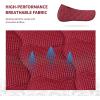 Harrison Howard Mesh Riding Half Pad for English Saddle Comfortable Cushioning Reduce Pressure on Horse’s Back(Burgundy)