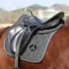 Harrison Howard Mesh Riding Half Pad for English Saddle Comfortable Cushioning Reduce Pressure on Horse’s Back(Grey)