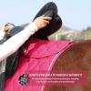 Harrison Howard Mesh Riding Half Pad for English Saddle Comfortable Cushioning Reduce Pressure on Horse’s Back(Magenta)