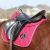 Harrison Howard Mesh Riding Half Pad for English Saddle Comfortable Cushioning Reduce Pressure on Horse’s Back(Magenta)