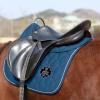 Harrison Howard Mesh Riding Half Pad for English Saddle Comfortable Cushioning Reduce Pressure on Horse’s Back(Teal)