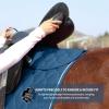 Harrison Howard Mesh Riding Half Pad for English Saddle Comfortable Cushioning Reduce Pressure on Horse’s Back(Teal)