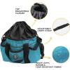 Harrison Howard Premium Multipurpose Durable Horse Grooming Organizer Bag Cleaning Supply Tote Bag-Ruby Red(Teal)