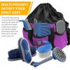 Harrison Howard Premium Multipurpose Durable Horse Grooming Organizer Bag Cleaning Supply Tote Bag-Ruby Red(Violet)