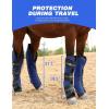 Harrison Howard Premium Shipping Boots for Horses Set of 4 Travel Boots Comfort and Protection During Travels with Touch